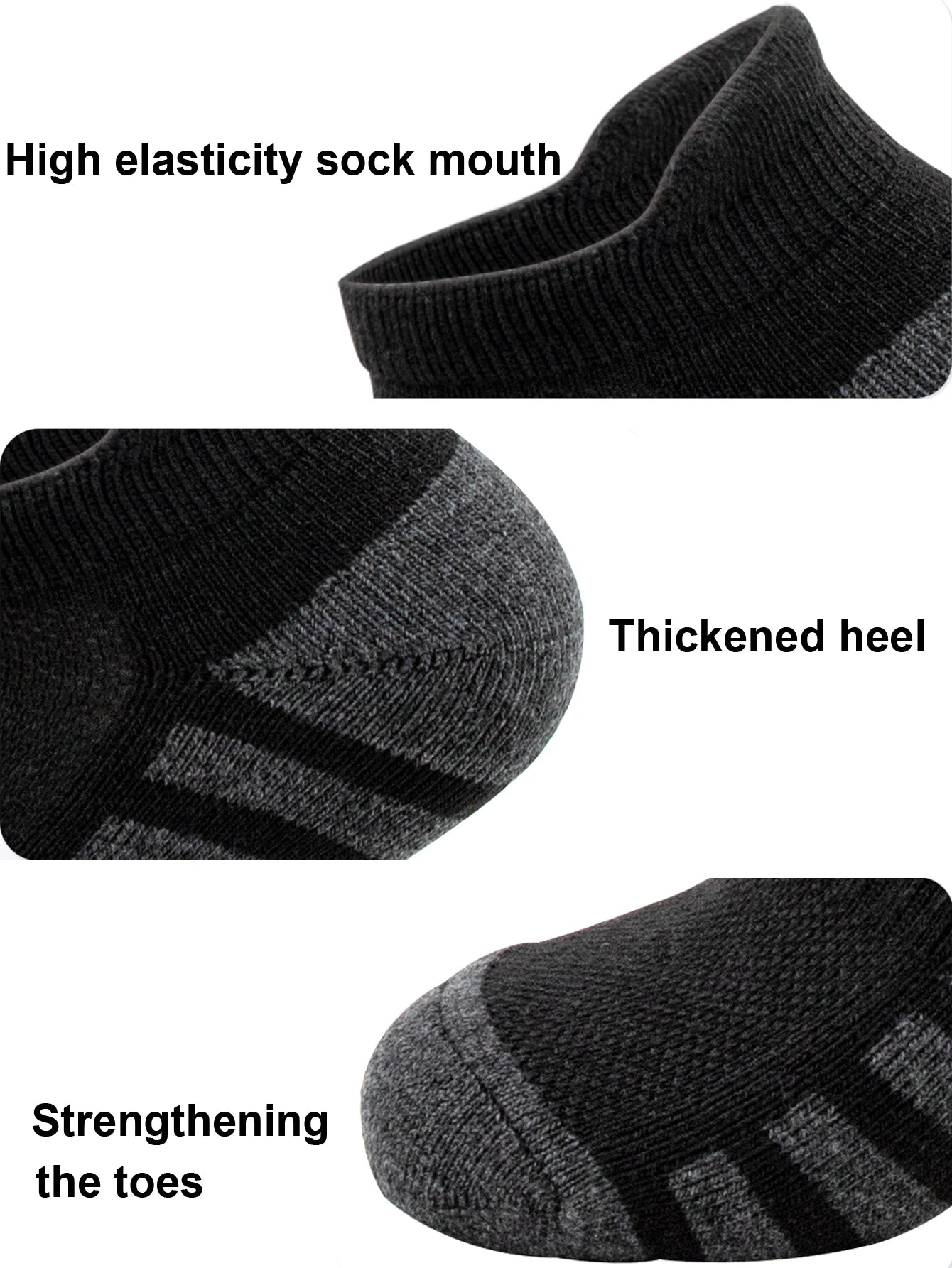6/24Pairs Ankle Athletic Running Socks Cushioned Breathable Low Cut Sports Tab Socks For Men And Women