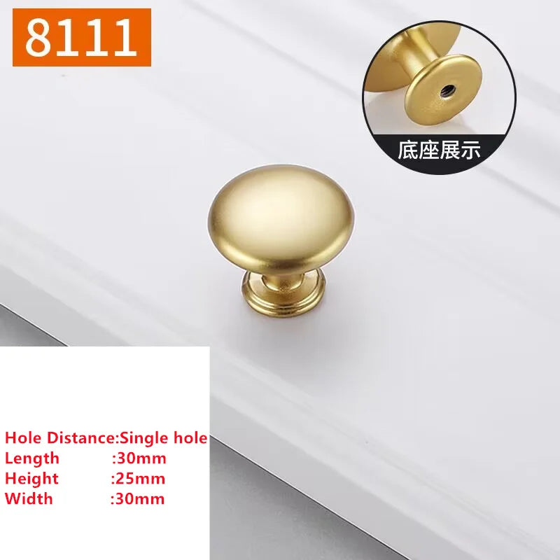 Handles Drawer Cabinet Furniture Kitchen Handles for Cabinet Knob Door Drawer Furniture Kitchen Knob Golden Simplicity Hardware