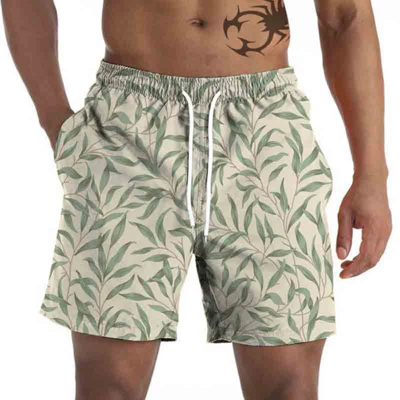 Vintage Coconut Tree 3D Printed Beach Pants New Men's Seaside Casual Loose Short Pants Women Fashion Hawaii Surf Board Shorts