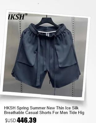 HKSH Summer Men's Workwear Shorts Trendy Brand Ins High Street Loose Outerwear Knee-length Pants Trendy Straight Pockets HK0673