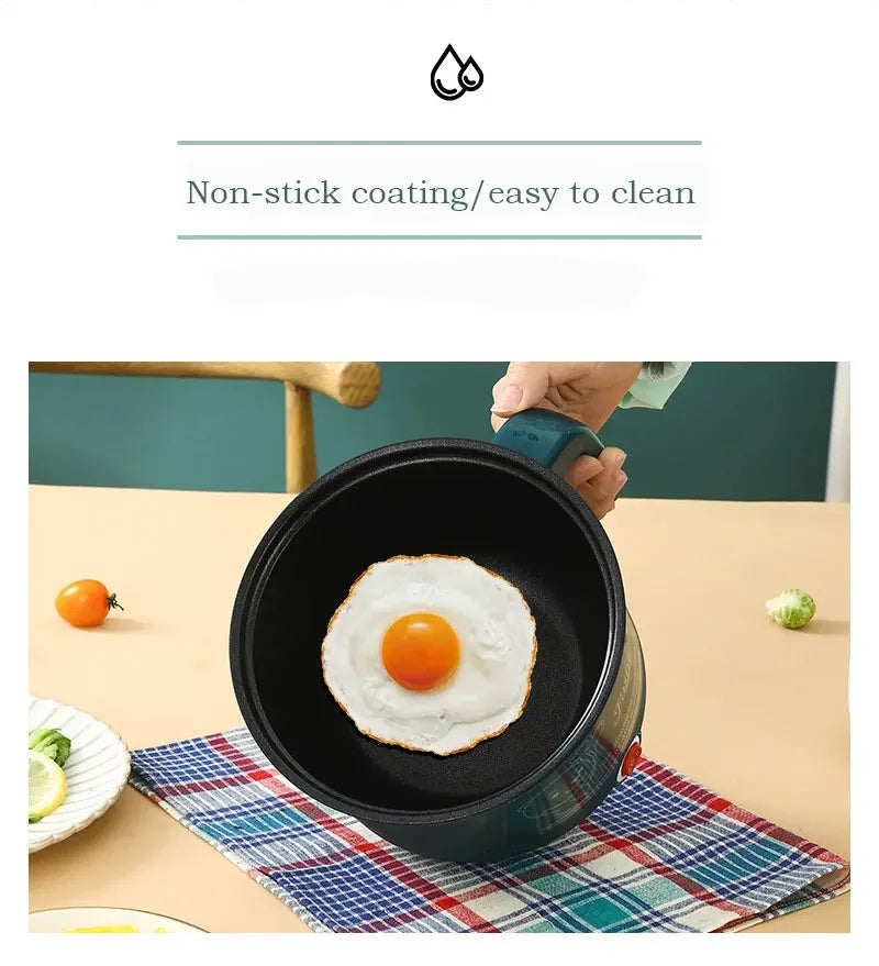 Mini Electric Cooker Non-Stick 1-2 Person Single/Dual Hot Pot Steamer Multifunctional Home Kitchen Appliance