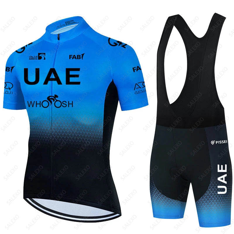 2023 Uae Team Cycling Jersey Set 19D Bike Shorts Set Men Summer MTB Ropa Ciclismo Short Sleeve Bicycle Shirts Maillot Clothing