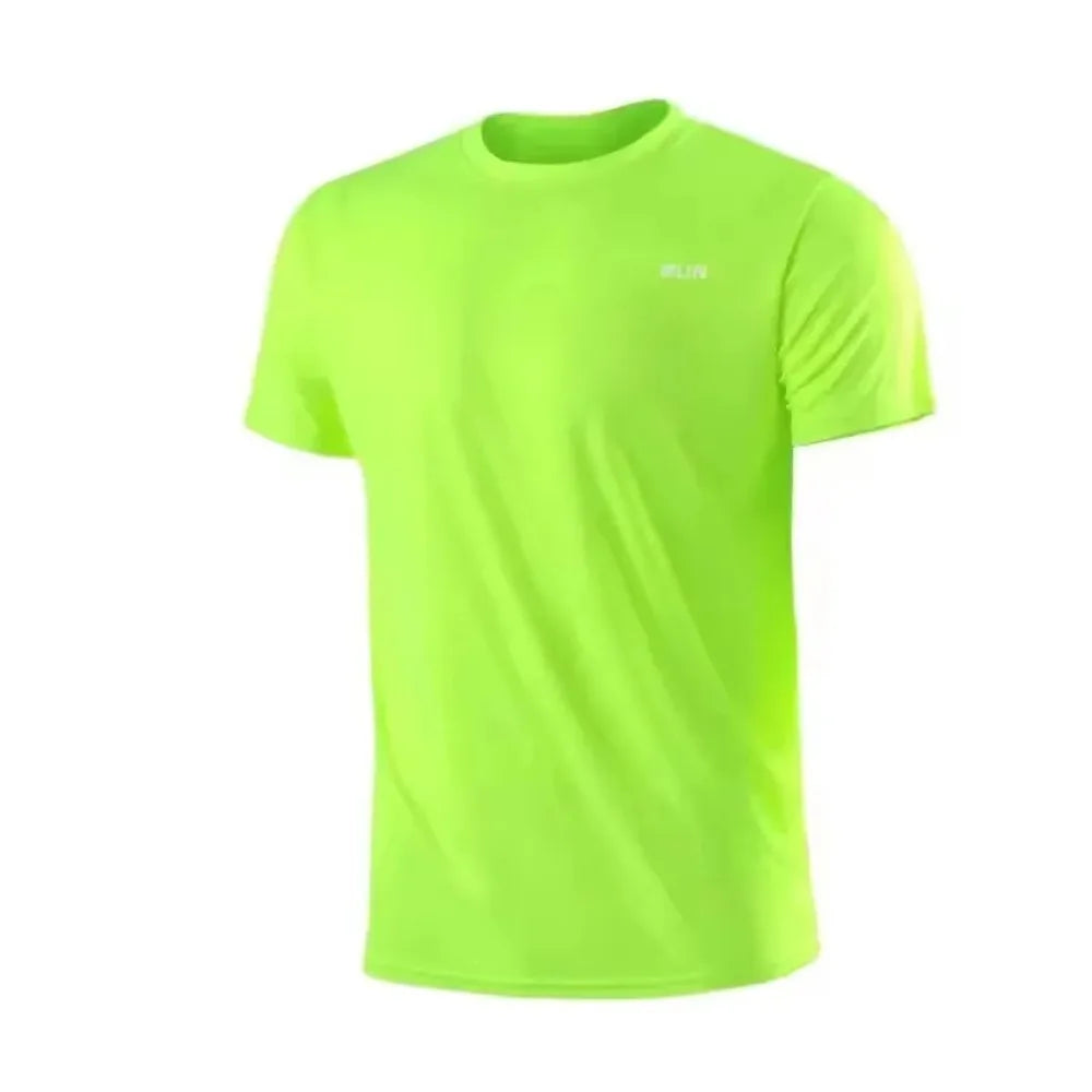 New summer men's quick-drying running and fitness sports shirt - Men's short-sleeved fitness top - Gym T-shirt