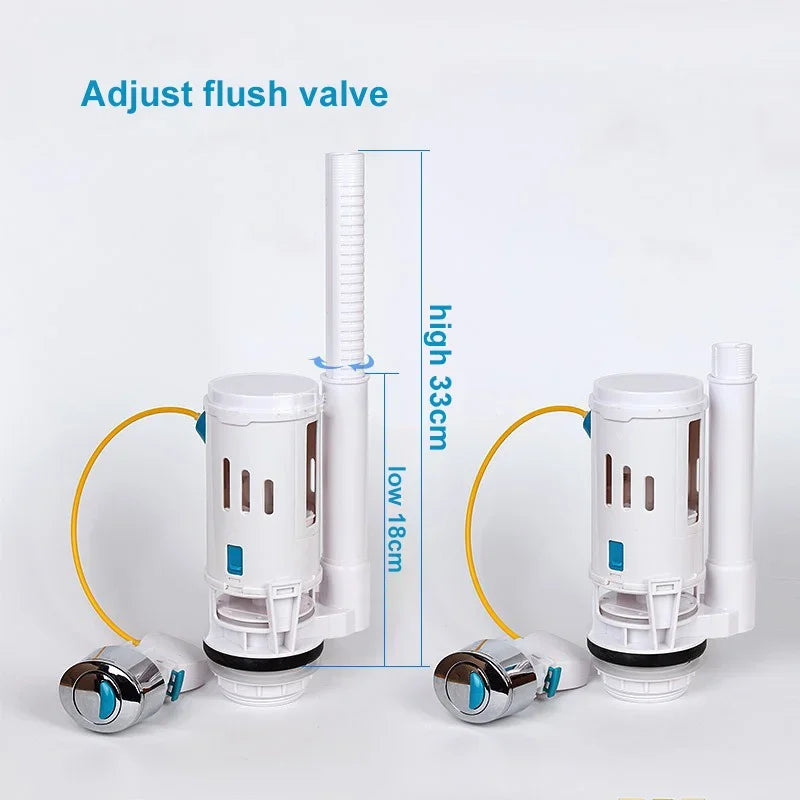 WETIPS Linear Control Toilet Fitting Outlet Valve Water Saving Flush Water Saving Flush Kit Toilet Tank Drain Fittings System