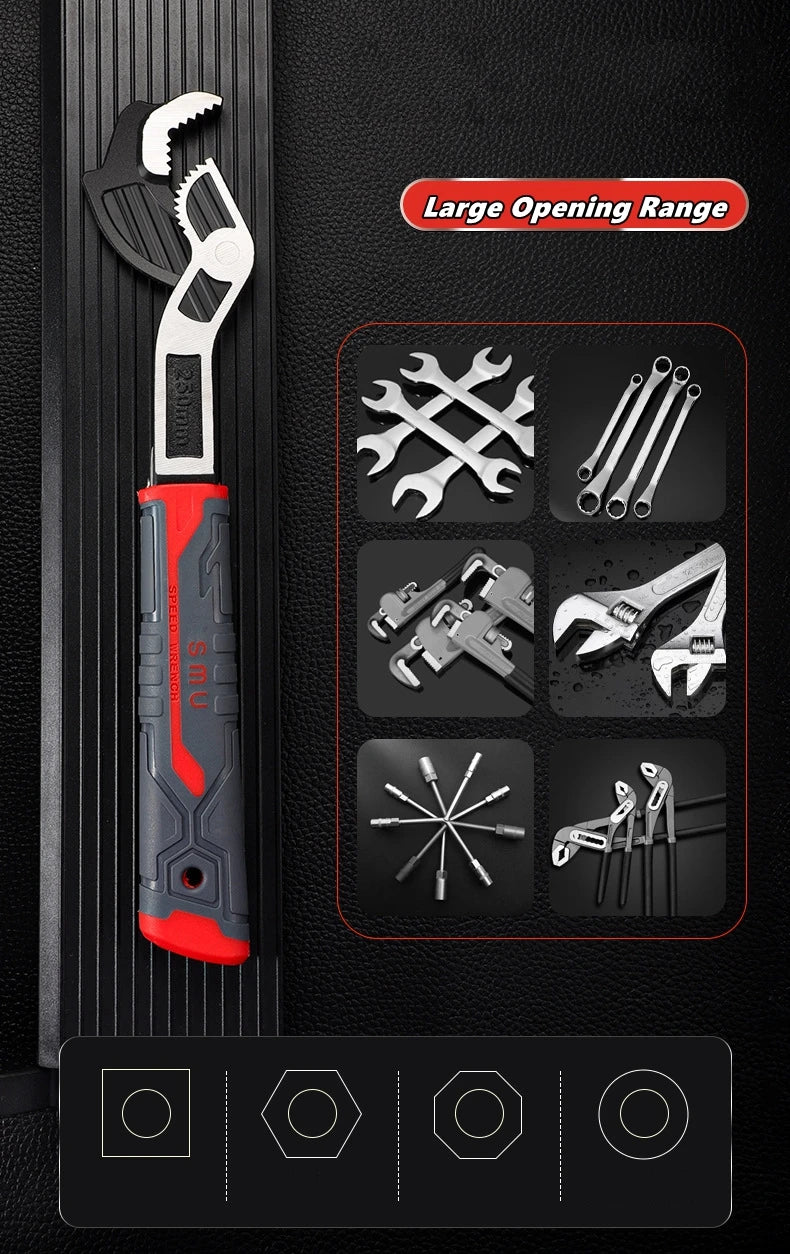 6/8/10/12 inch niversal Multifunctional Self-Locking Wrench Fast Adjustable Wrench CR-V Bathroom Wrench Plumber Multi Hand Tool