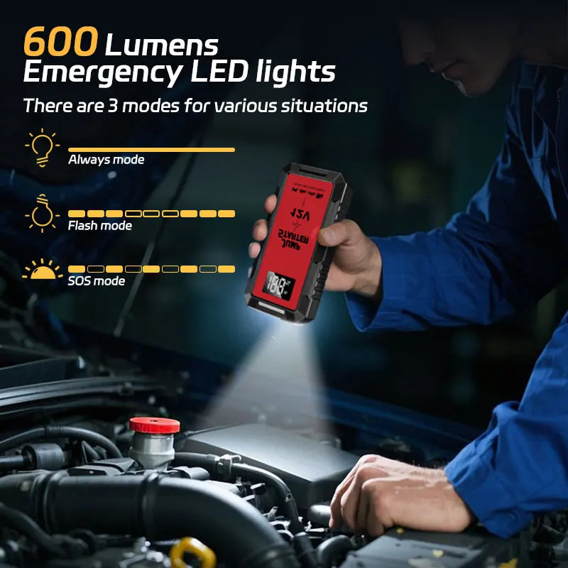 High-power Automobile Emergency Starting Power Supply  Screen Safety Hammer Car Starting Device Power Bank Accessories