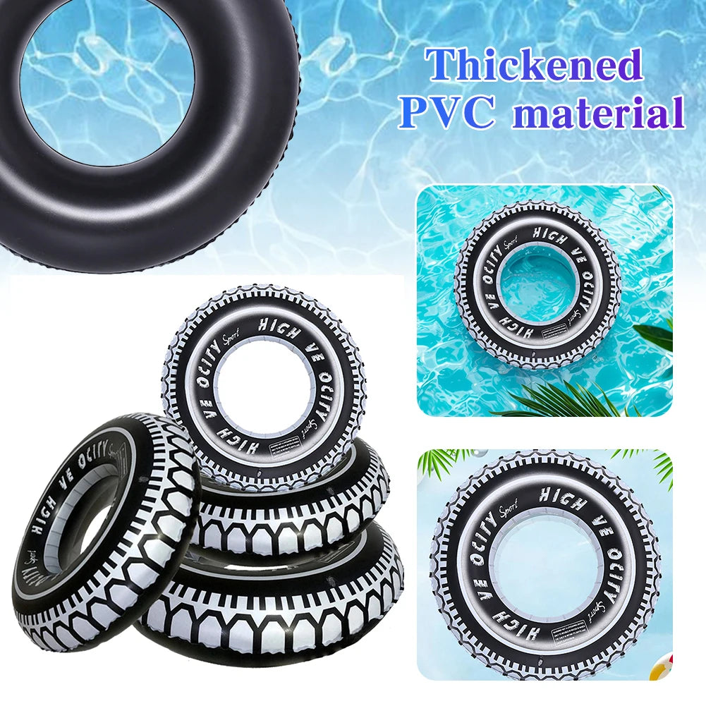 Car Tire Swim Float Tube PVC Pool Floating Rings Leakproof Inflatable Swimming Rings Floaties Thickened Pool Rings for Swimming
