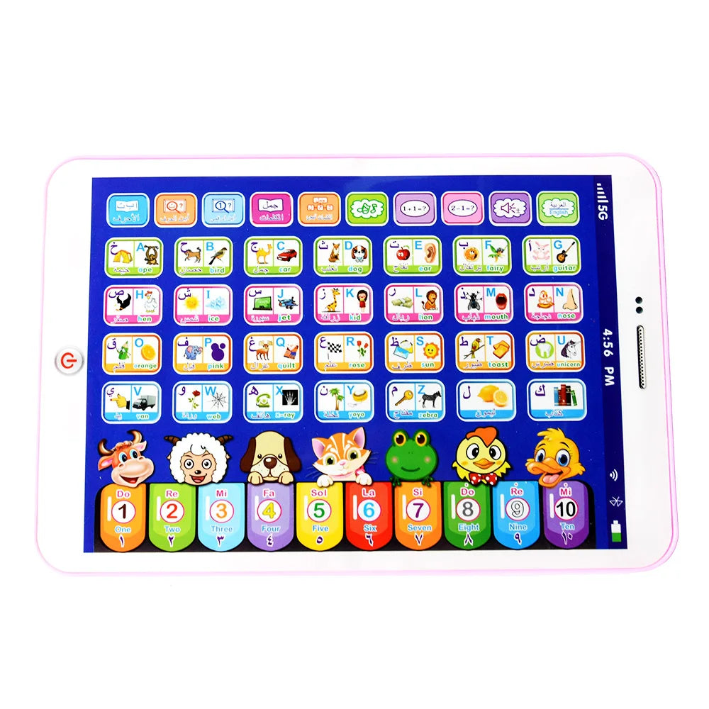 Interactive Arabic French Learning Toy Tablet for Kids Preschool Educational Pad Early Education Electronic Learning Device Gift