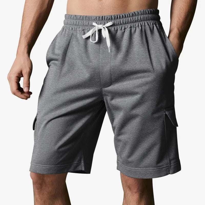 Sports five-point pants men's summer breathable and skin-friendly loose squat jogging casual multi-pocket tooling shorts