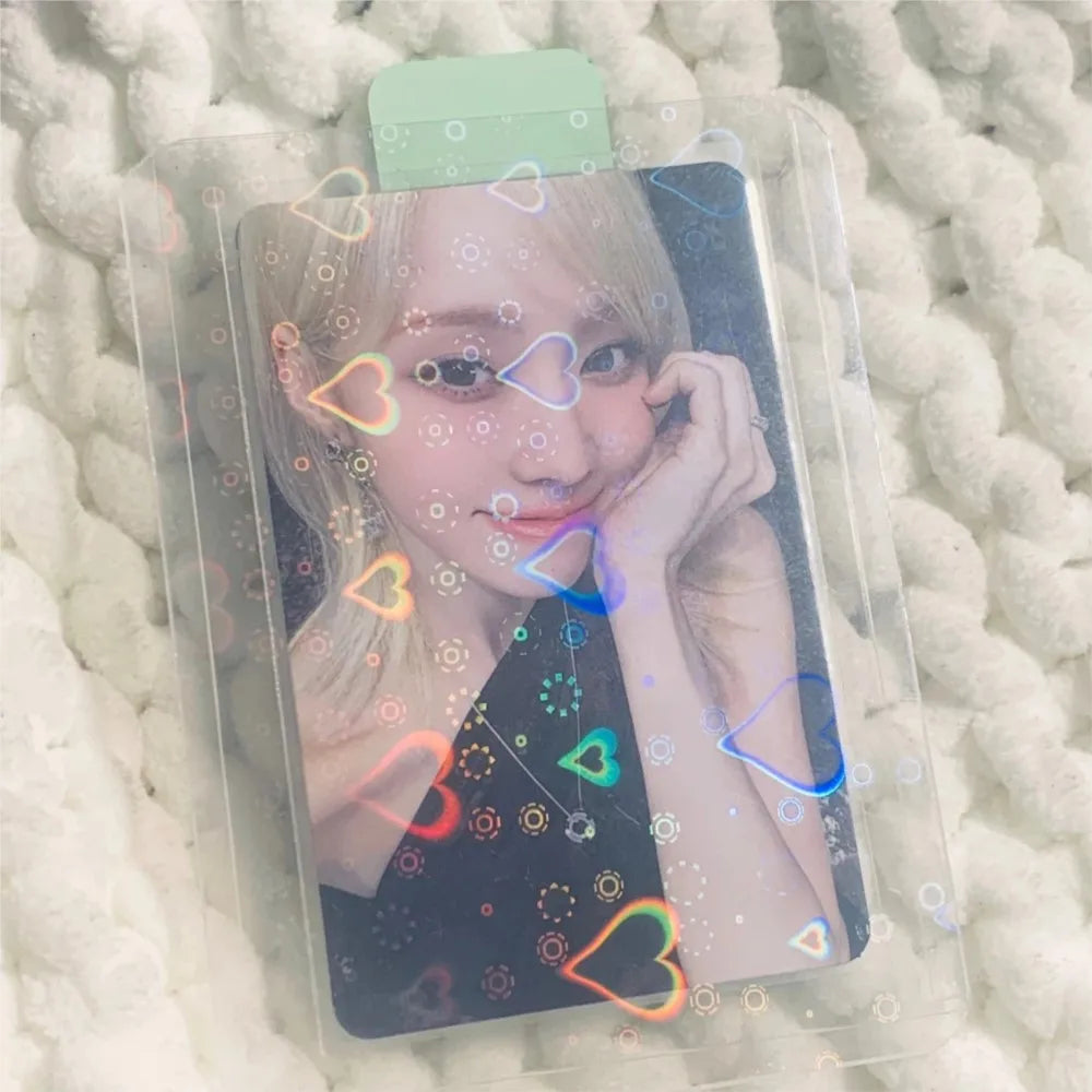 10pcs Flash Hard Plastic Card Sleeves Single Face Laser Trading Protectors Holder For Pokemon Game Baseball Football Sport Photo