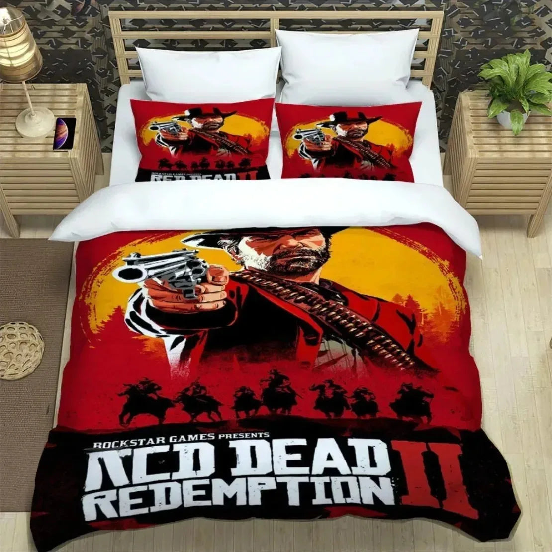 Red Dead Redemption 2 Bedding Sets exquisite supplies set print duvet cover bed comforter set bedding set luxury birthday gift
