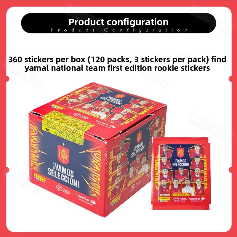 Genuine Official Panini 2024 Spain Football National Team Stickers Trading Card Original Collection Gift for Football Collectors