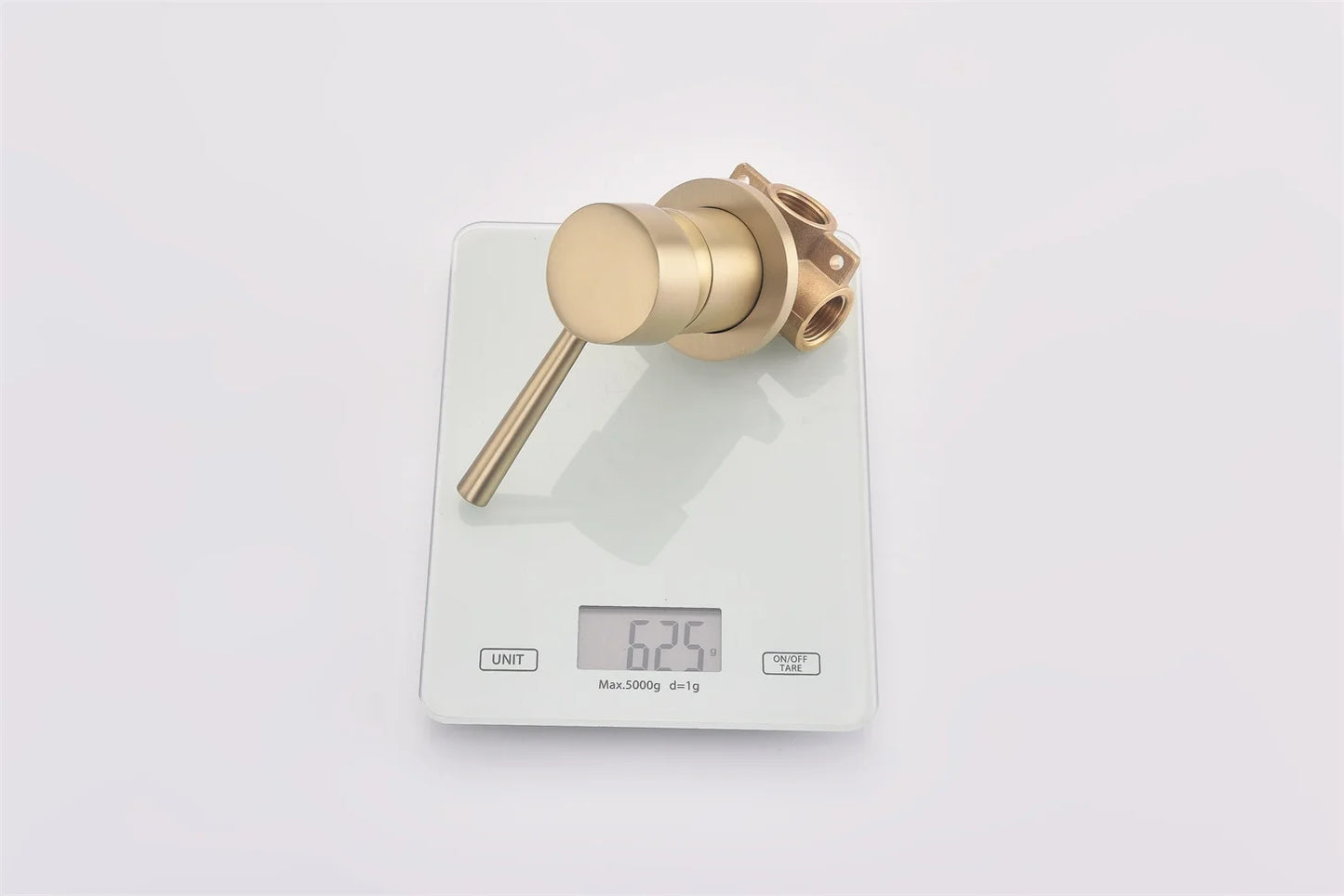 High Quality Brushed Gold Wall Mounted Bathroom Shower Mixer Brass Faucet Hot Cold Water Mixer Tap ABS Head Rainfall Shower Set