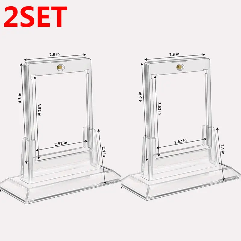 Magnetic Card Holder Support Set 35PT Hard Plastic Protectors Sleeves Trading Display Case Baseball Football Sports Yugioh Cards