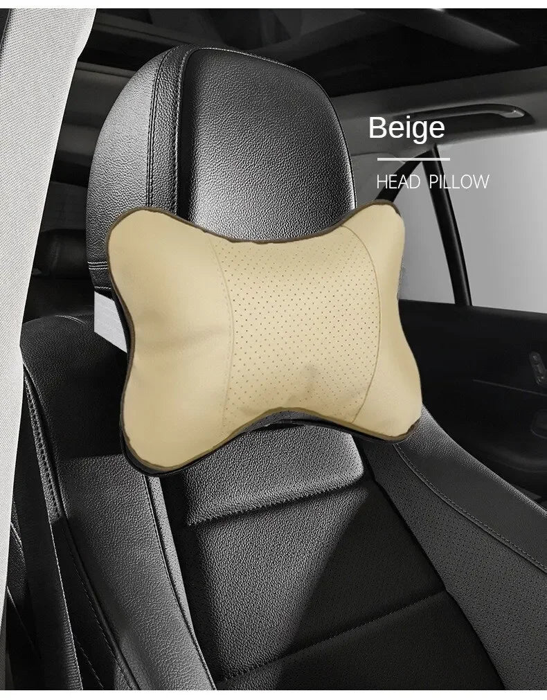 Car Seat Headrest with Breathable Mesh, Auto Safety, Head and Neck Rest, Relax Pillow, Cushion, Auto Protector