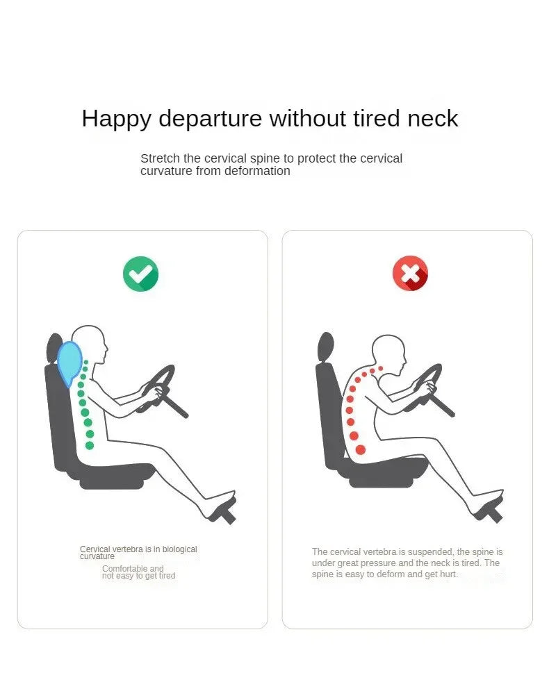 Car Seat Headrest with Breathable Mesh, Auto Safety, Head and Neck Rest, Relax Pillow, Cushion, Auto Protector
