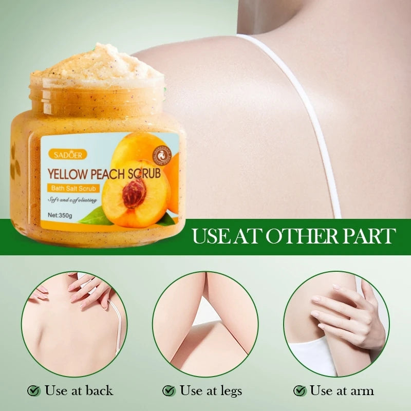 350g Body Bath Scrub, with Gentle and Fine Exfoliating Particles That Can Clean Dirt and Oil from the Skin, Improve Rough Skin Texture, Make the Skin Bright, and Give It a Silky, Smooth, and Radiant Feel - Home Care