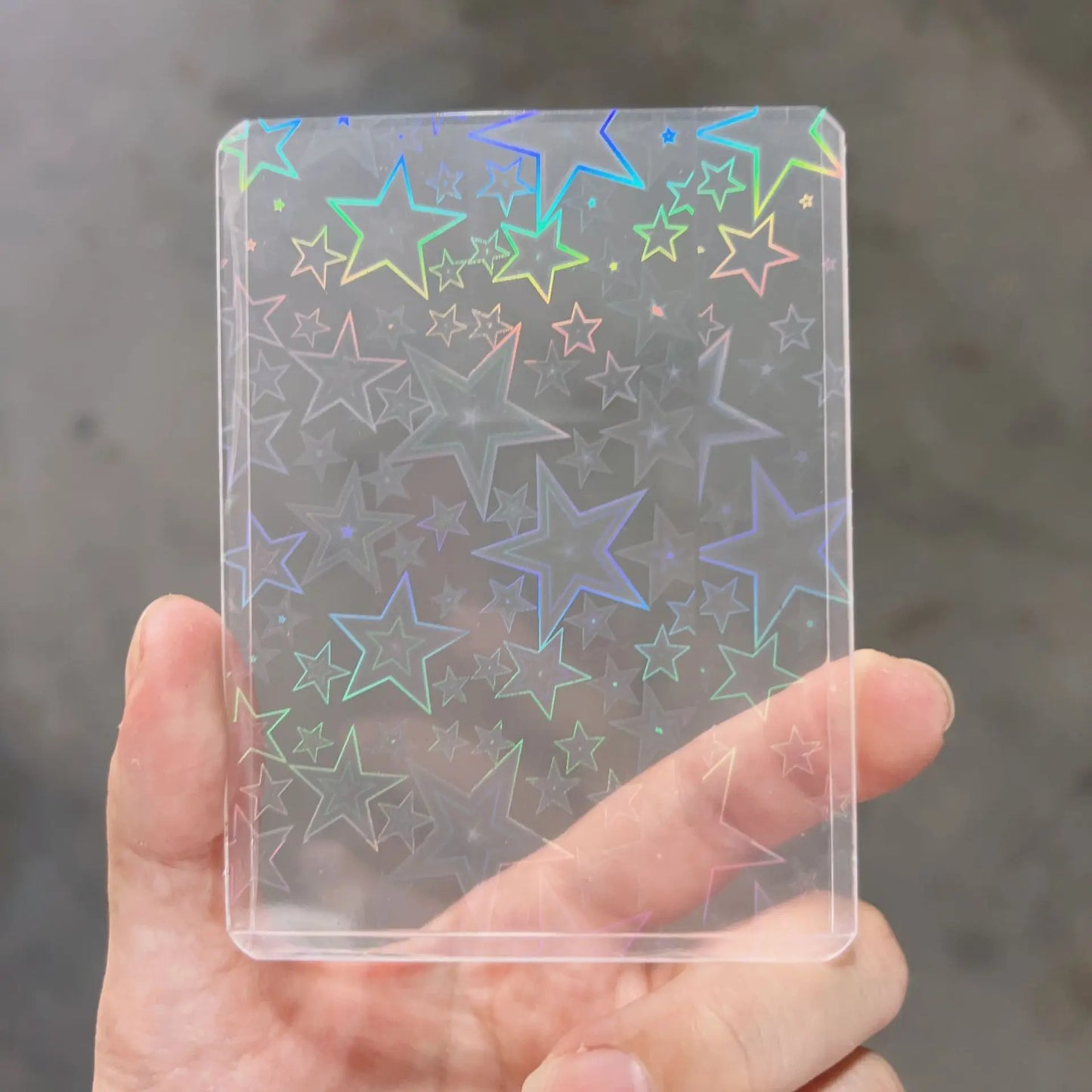 10pcs Flash Hard Plastic Card Sleeves Single Face Laser Trading Protectors Holder For Pokemon Game Baseball Football Sport Photo