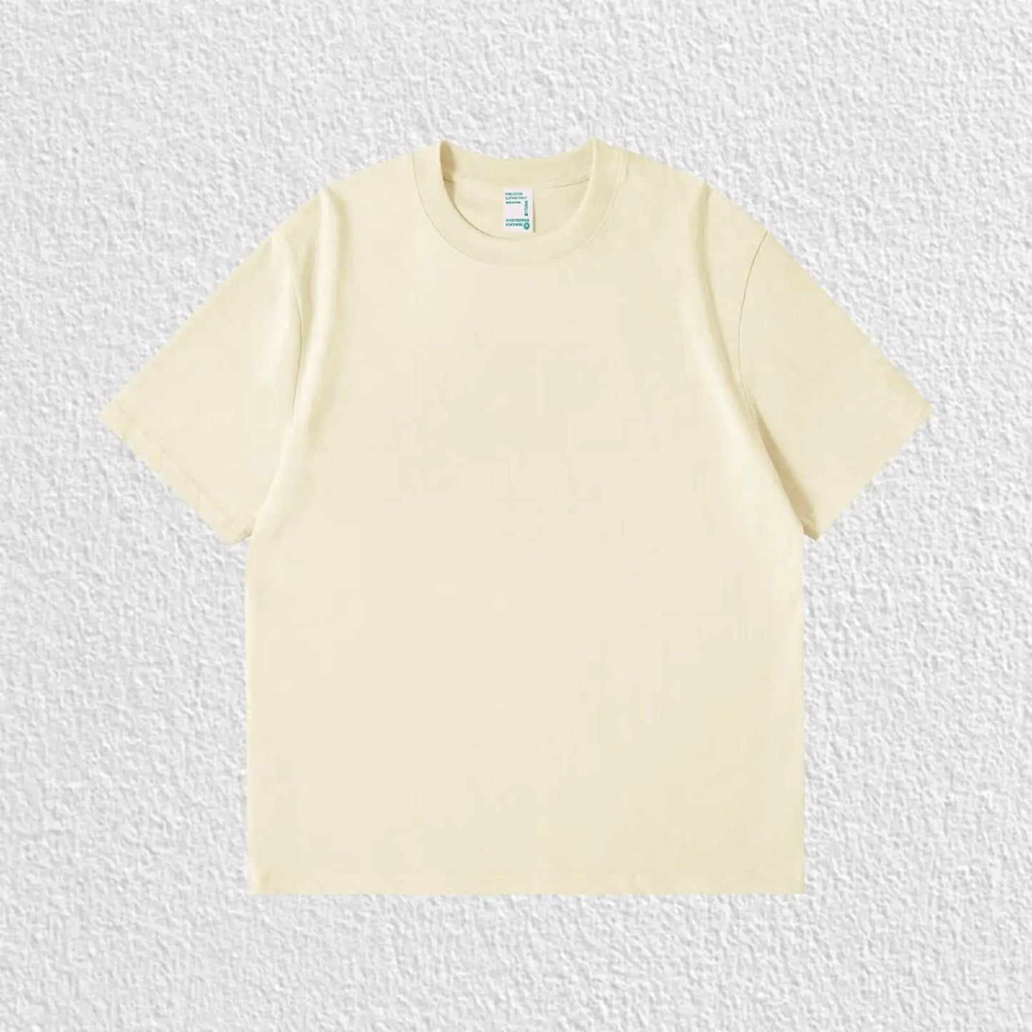 Pure White 260g Heavy T-shirt Men's Summer Pure Cotton Short-sleeved New Men's and Women's Streetwear
