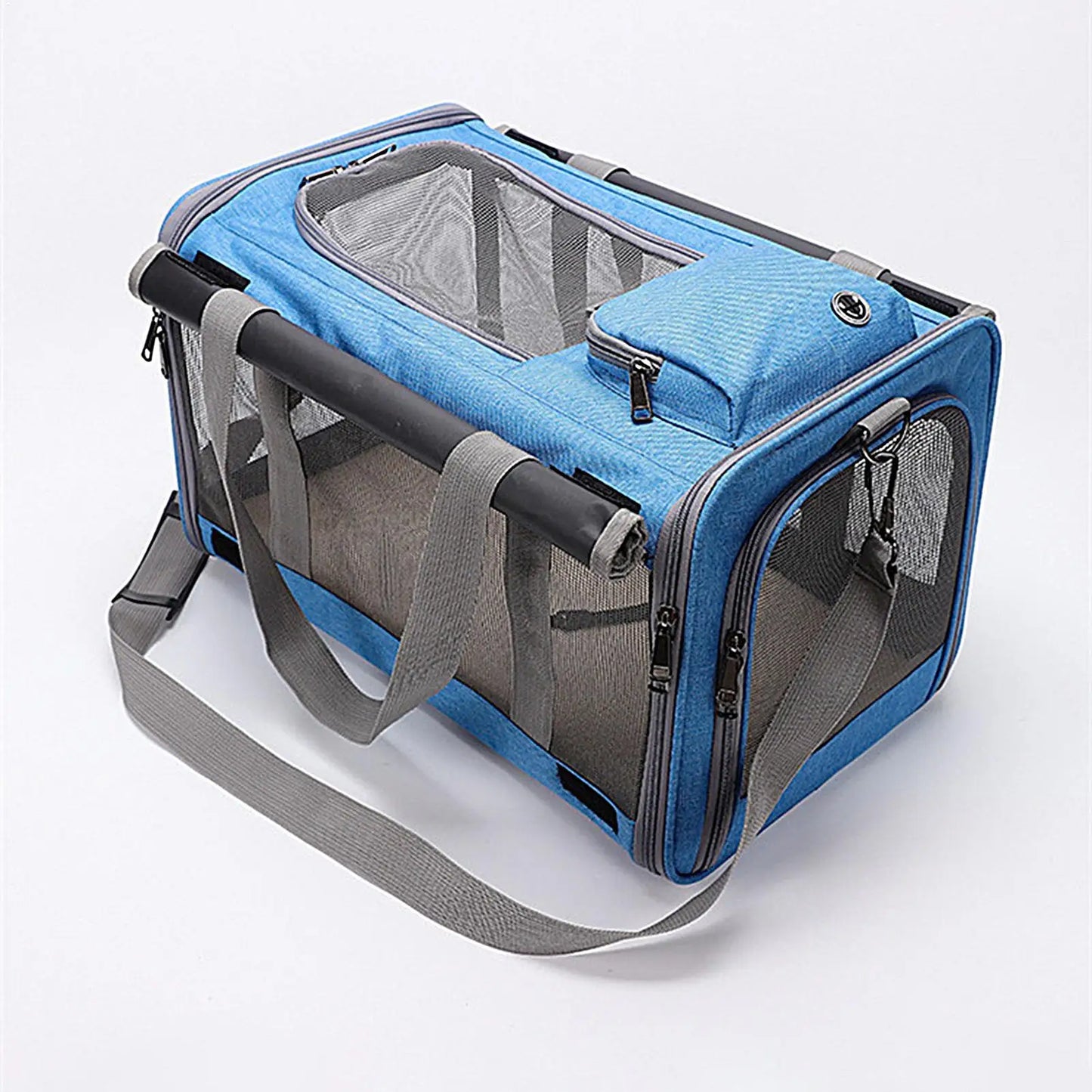 Breathable Pet Cat Travel Carrier, 20lbs Capacity Tote Bag, Outdoor Adventure Portable Container for Car Airplane Camping Vet