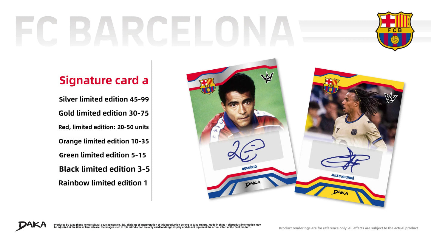 DAKA 25-26 Barcelona Final Whistle Star Carmeli Dalomar Signature Collection Card Barcelona Star Card Football Cup Souvenir Gift